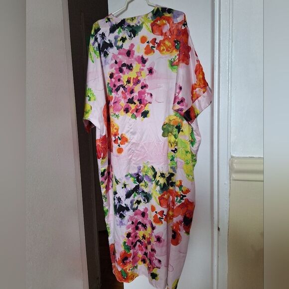 NWOT Natori Floral Multicolor Caftain PJ - Picture 6 of 8